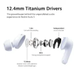 Redmi Buds 5 TWS Earbuds | 46dB Hybrid ANC | 38H Playback | Dual Device Pairing | IP54 | Bluetooth 5.3 - Image 8