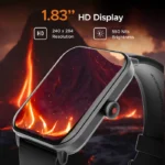 boAt Wave Fury Bluetooth Calling Smartwatch | 1.83" HD Display | Heart Rate & SpO₂ Monitoring | Long Battery Life Black - Image 3
