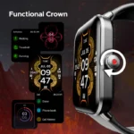 boAt Wave Fury Bluetooth Calling Smartwatch | 1.83" HD Display | Heart Rate & SpO₂ Monitoring | Long Battery Life Black - Image 4