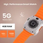S9 Ultra Android Smartwatch 5G (4GB RAM + 64GB Storage) | 4G/5G SIM | Dual Camera | GPS | Magnetic 2 Strap - Image 3