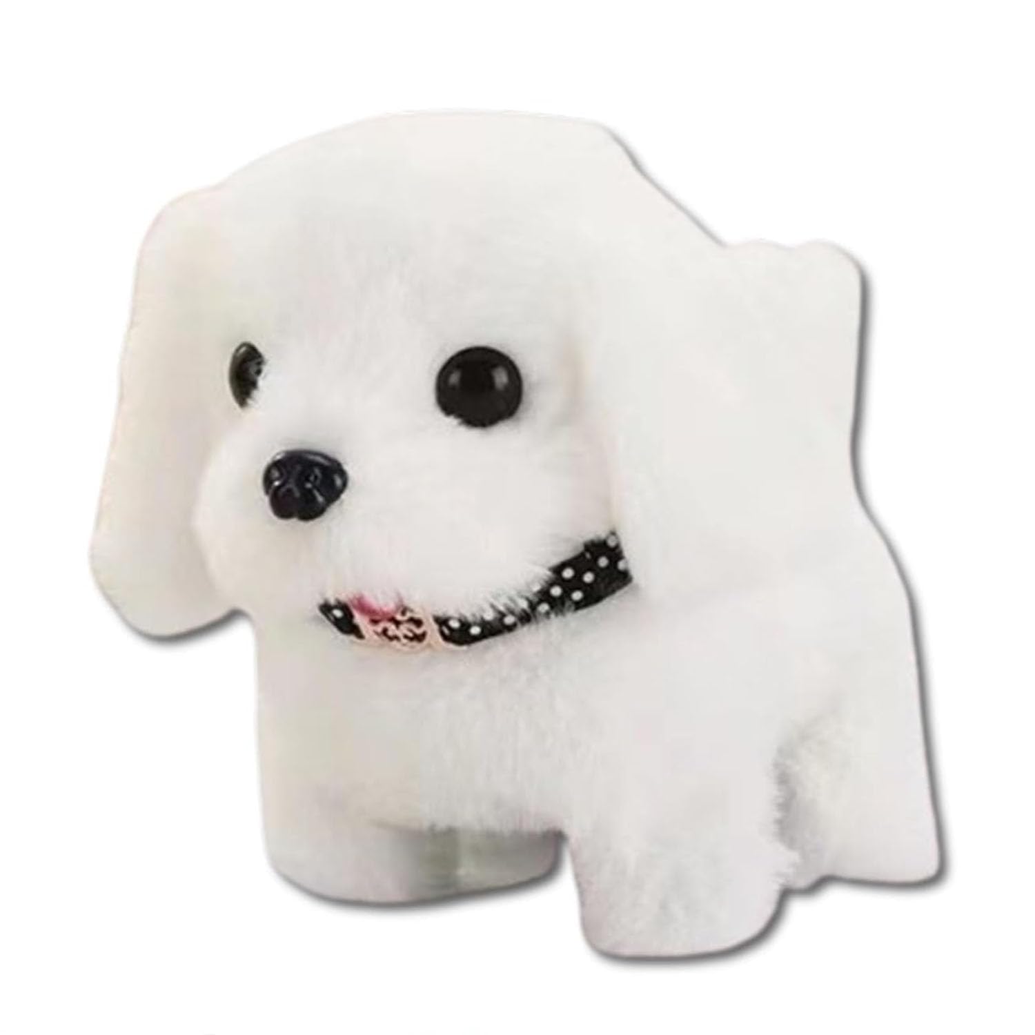 510uesE4QCL._SL1500_ Hopping Walking Dog Toy with Sound | Interactive Plush Puppy | Moving Ears & Nose | Kids Gift White - Image 1