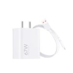 Mi Xiaomi Original 67W Fast Charger Combo | QC 4.0+ | PD 3.0 | USB Type-C 6A Cable Included | White
