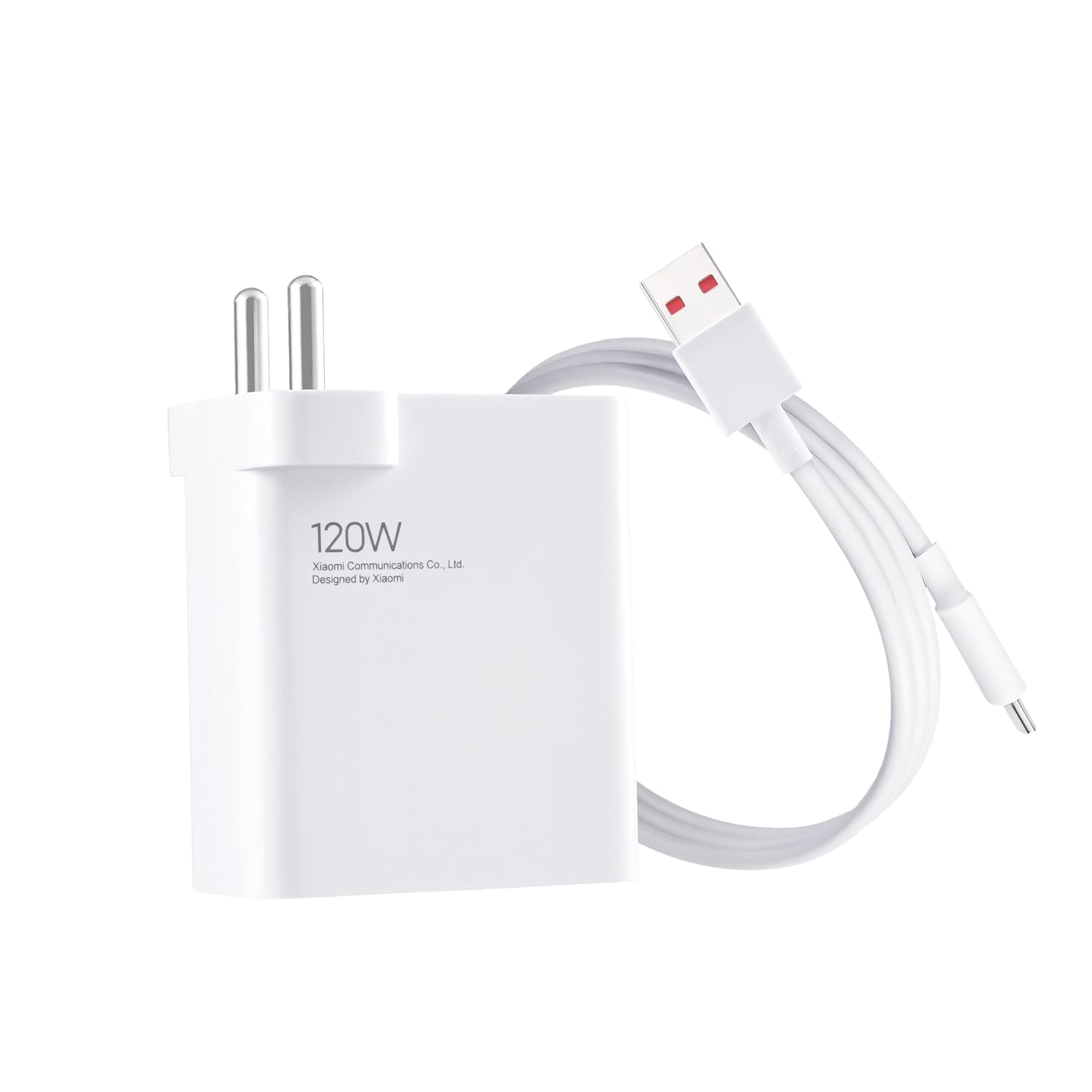 51qaP2fQKbL._SL1500_ Mi Xiaomi Original 120W HyperCharge Adapter | 6A Type-C Cable Included | Universal Fast Charging | White - Image 1