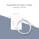 Mi Xiaomi Original 67W Fast Charger Combo | QC 4.0+ | PD 3.0 | USB Type-C 6A Cable Included | White - Image 6