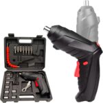 Shopper46 Rechargeable Electric Screwdriver | 46-in-1 Tool Kit | USB Charging | LED Light | Black