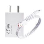 Mi Xiaomi Original 45W Turbo Fast Charger Combo | Quick Charge 3.0 | USB Type-C 3A Cable Included | White
