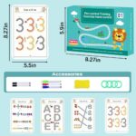 Magical Tracing Workbook Set | 64 Pages | Reusable Alphabet & Number Practice Book - Image 6