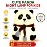 Cute Panda LED Night Lamp for Kids | Rechargeable Silicone Bedside Light | Touch Control | Warm White - Image 6