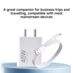 Mi Xiaomi Original 45W Turbo Fast Charger Combo | Quick Charge 3.0 | USB Type-C 3A Cable Included | White - Image 3