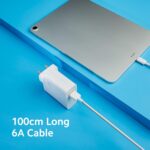 XIAOMI Mi 6A Fast Charging Cable | 120W HyperCharge | USB Type-C to Type-C | 1 Meter | White - Image 3