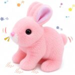 Electronic Bunny Toy for Kids | Hopping & Jumping Rabbit | Moving Ears, Nose & Tail | Soft Plush Toy