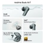 realme Buds Air 7 | 52dB Hybrid ANC | Hi-Res LHDC 5.0 | 12.4mm Bass Driver | 52H Playback | Bluetooth 5. - Image 5