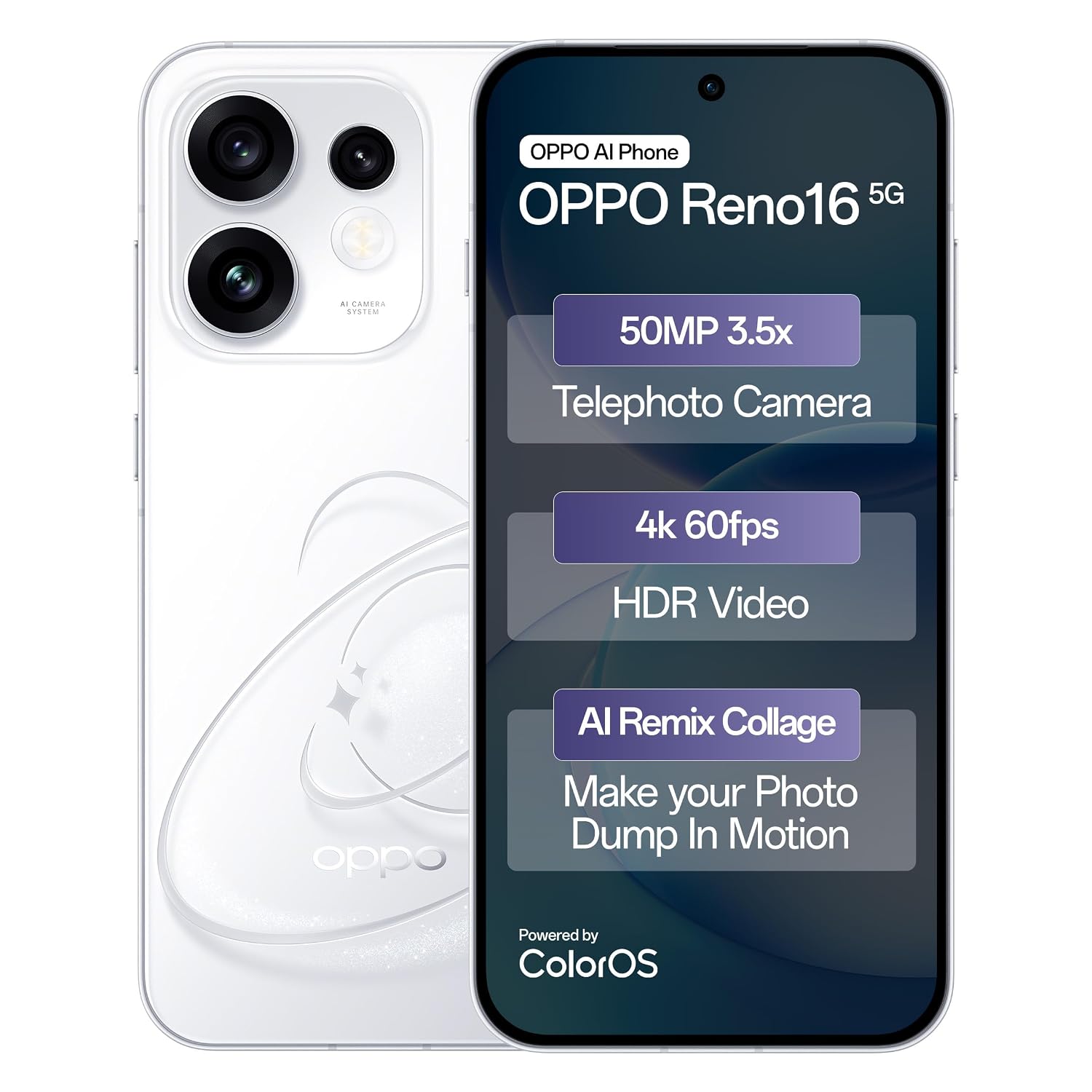 71hXCqfP5NL._SL1500_ OPPO Reno16 5G | Snapdragon 7 Gen 4 | 50MP Telephoto Camera | 6700mAh | 80W SUPERVOOC - Image 1