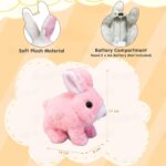 Electronic Bunny Toy for Kids | Hopping & Jumping Rabbit | Moving Ears, Nose & Tail | Soft Plush Toy - Image 2