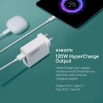 Mi Xiaomi Original 120W HyperCharge Adapter | 6A Type-C Cable Included | Universal Fast Charging | White - Image 6