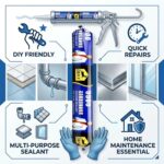 9900 Silicone Sealant Waterproof Adhesive | Strong Leak Repair | Flexible & Weatherproof | Bathroom, Kitchen, Roof & Pipe Sealant - Image 2