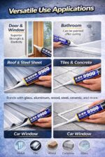 9900 Silicone Sealant Waterproof Adhesive | Strong Leak Repair | Flexible & Weatherproof | Bathroom, Kitchen, Roof & Pipe Sealant - Image 11