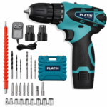 PLATIN 12V Li-ion Cordless Drill Machine | 24 Accessories | 1350RPM | 18+1 Torque | 10mm Chuck