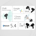 REDMI Buds 5A | 25dB ANC | 30H Playback | AI-ENC Calls | Bluetooth 5.4 | Low Latency Gaming - Image 4