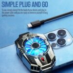 X20 Mobile Cooler Fan For Gaming USB Air Cooler (Silver, Black) - Image 7