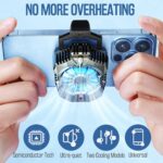 X20 Mobile Cooler Fan For Gaming USB Air Cooler (Silver, Black) - Image 5